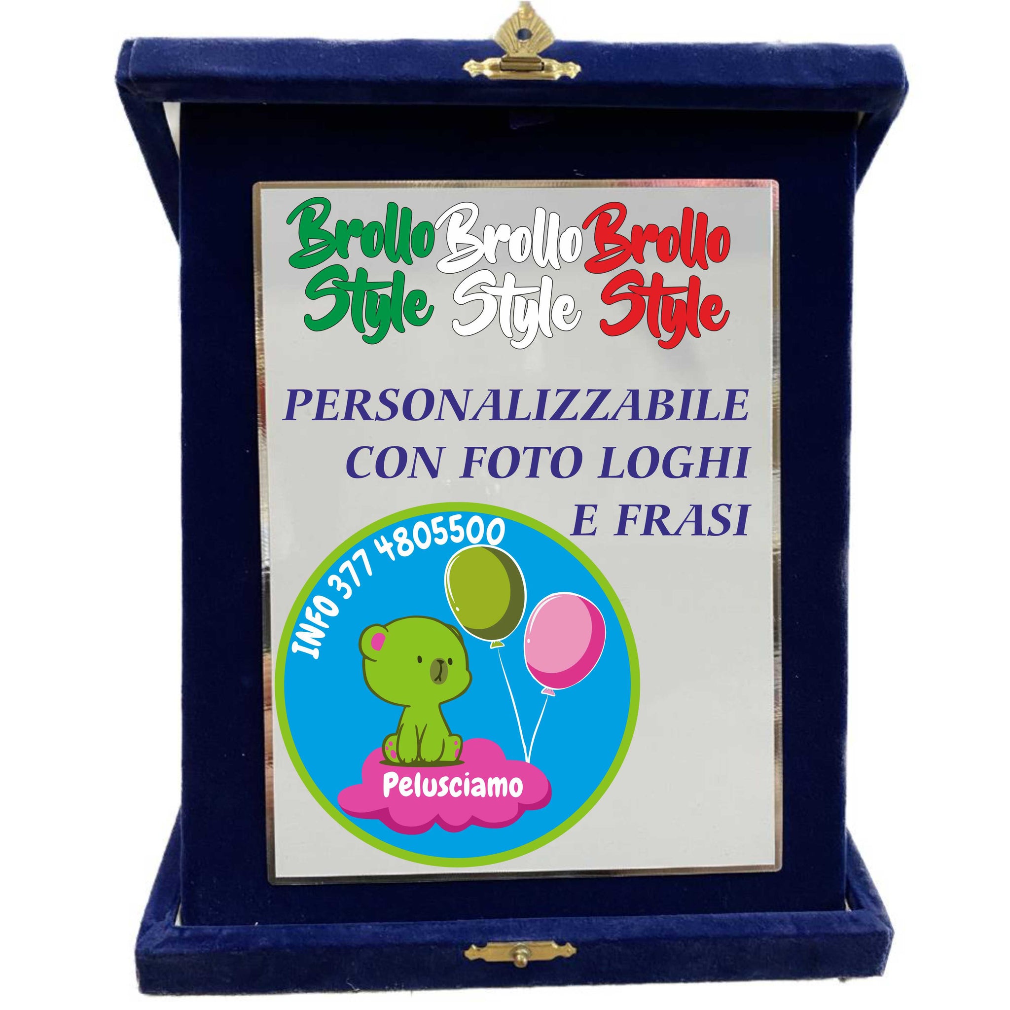 Targa Commemorativa Verticale Personalizzata 17 × 21 cm – Foto e Dediche – PS 14054