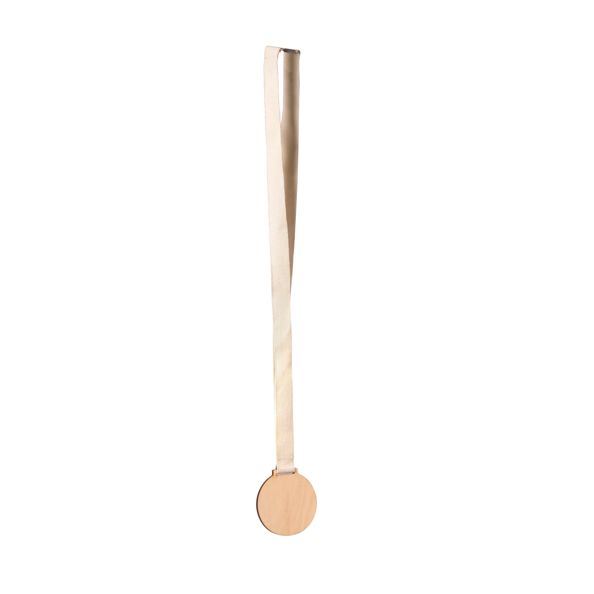 Medaglia in Bambù con Cinturino in Cotone Personalizzabile – PS 32953