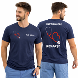 T-Shirt Personalizzabile Infermiera/Dottore/OSS con Stetoscopio Cuore – PS P 27431-A-116