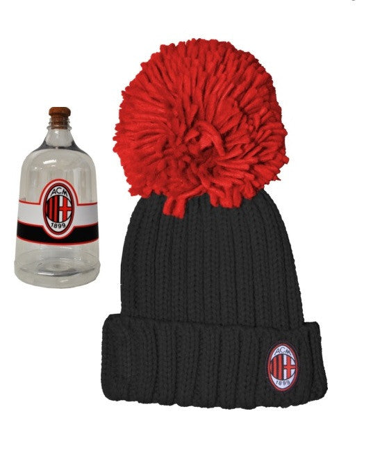 Cappello Bimbo con Pon Pon in BonBon Box – Prodotto Ufficiale AC Milan Cod. PS 17271