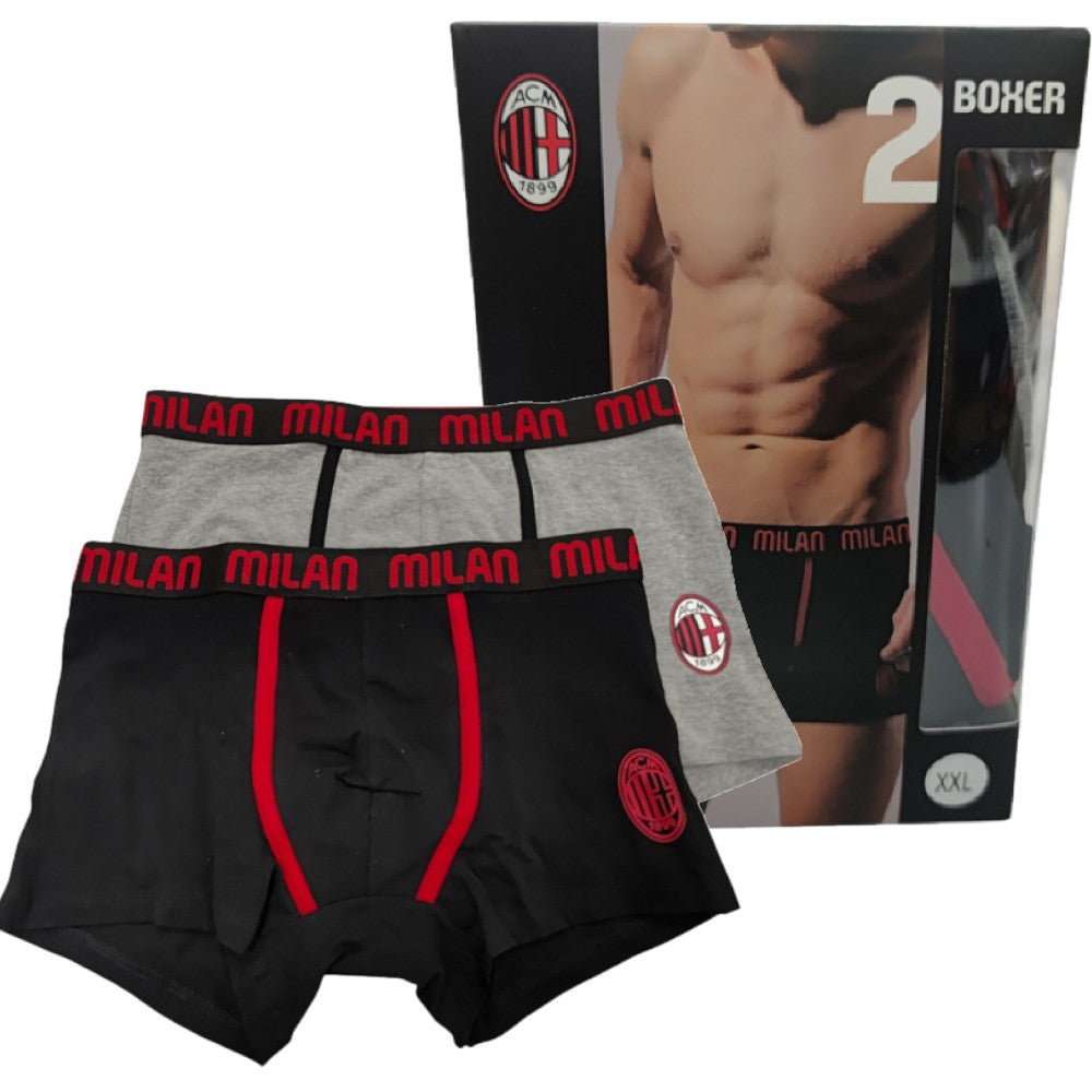 Set Boxer Uomo AC Milan  – Abbigliamento Intimo Ufficiale Calcio – Mod. PS 17851
