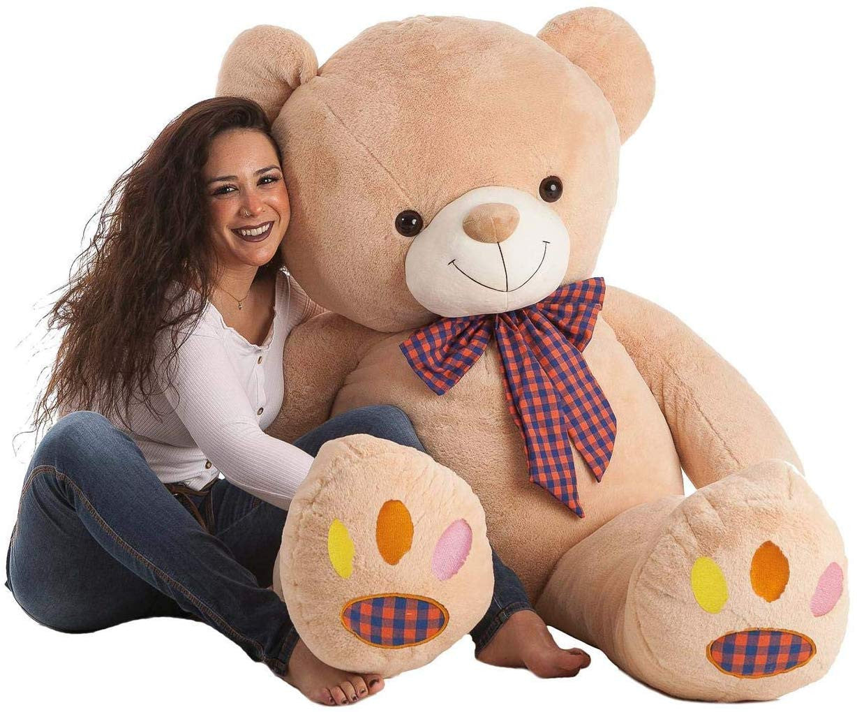 Peluche Gigante Orso con Fiocco Huellas – 145 cm Cod. PS 17889