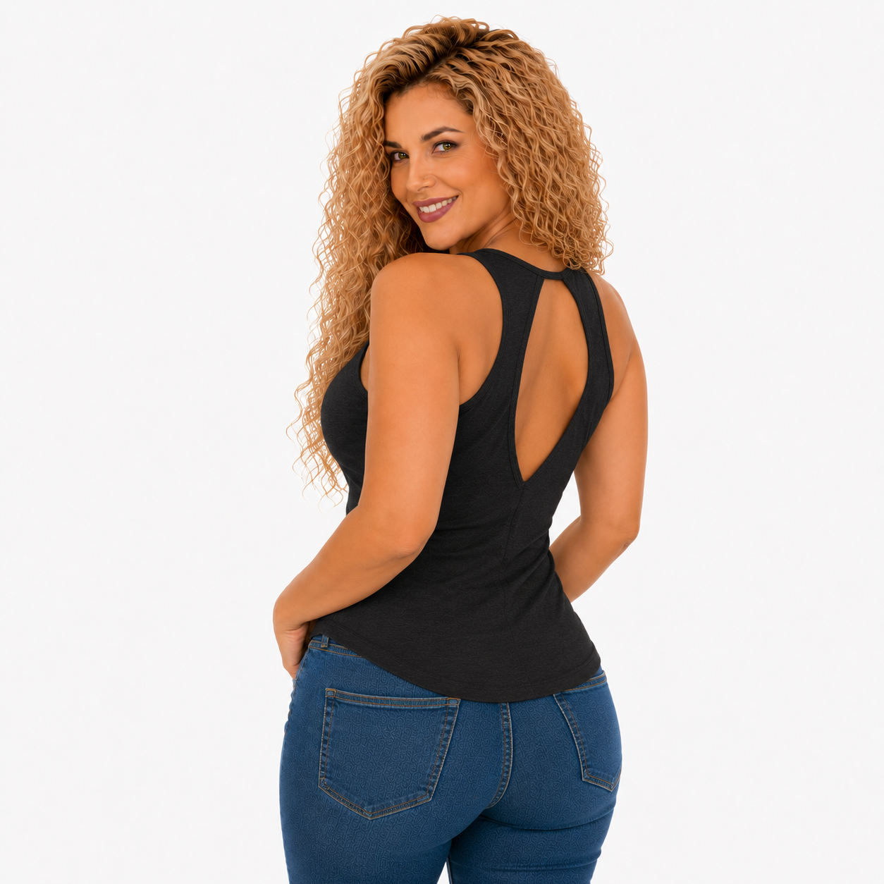 Canotta Donna in Jersey Fiammato Slub Tanktop Lady Personalizzabile PS 37013