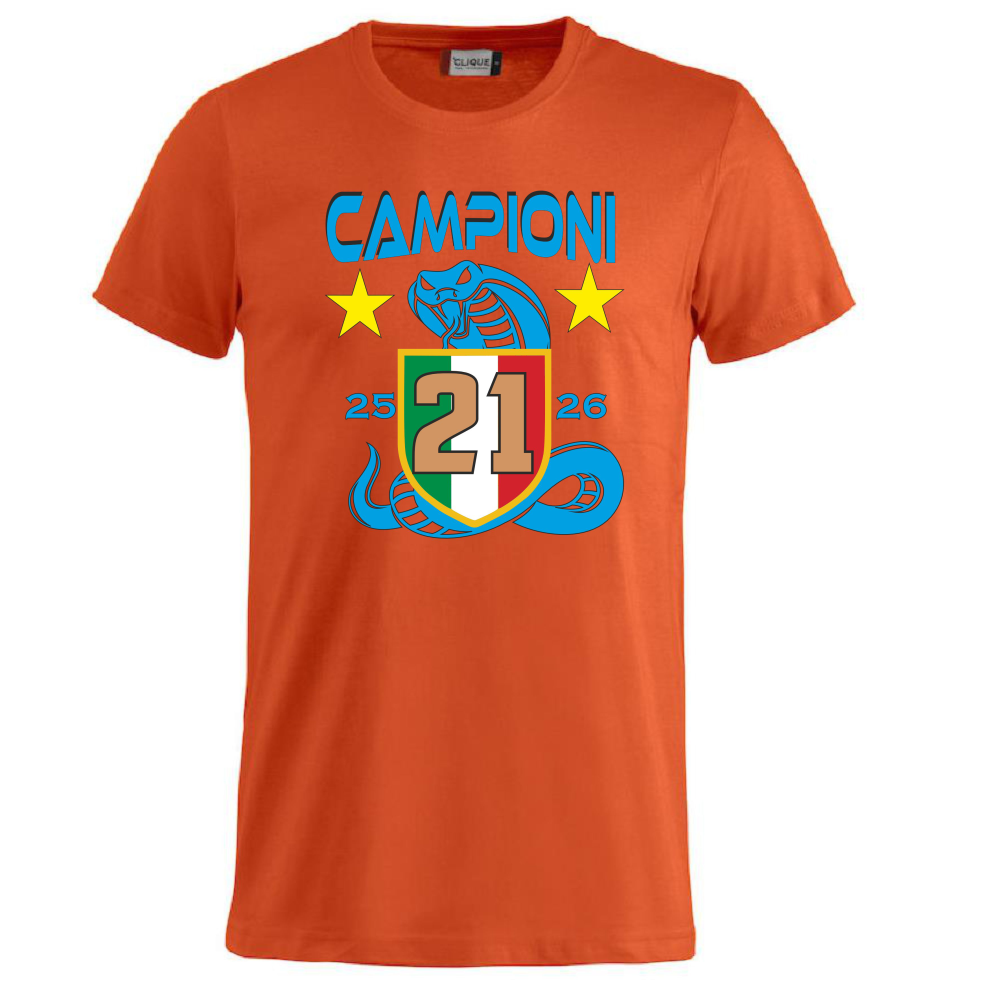 T-Shirt Inter Campione d’Italia 2025/2026 –  21 Scudetti Biscione  – PS 27431-INT-08