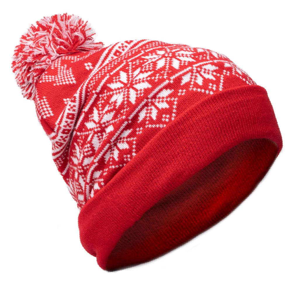 Berretto Natalizio con Pon Pon – Cappello Invernale Tema Natale Cod. PS 09680