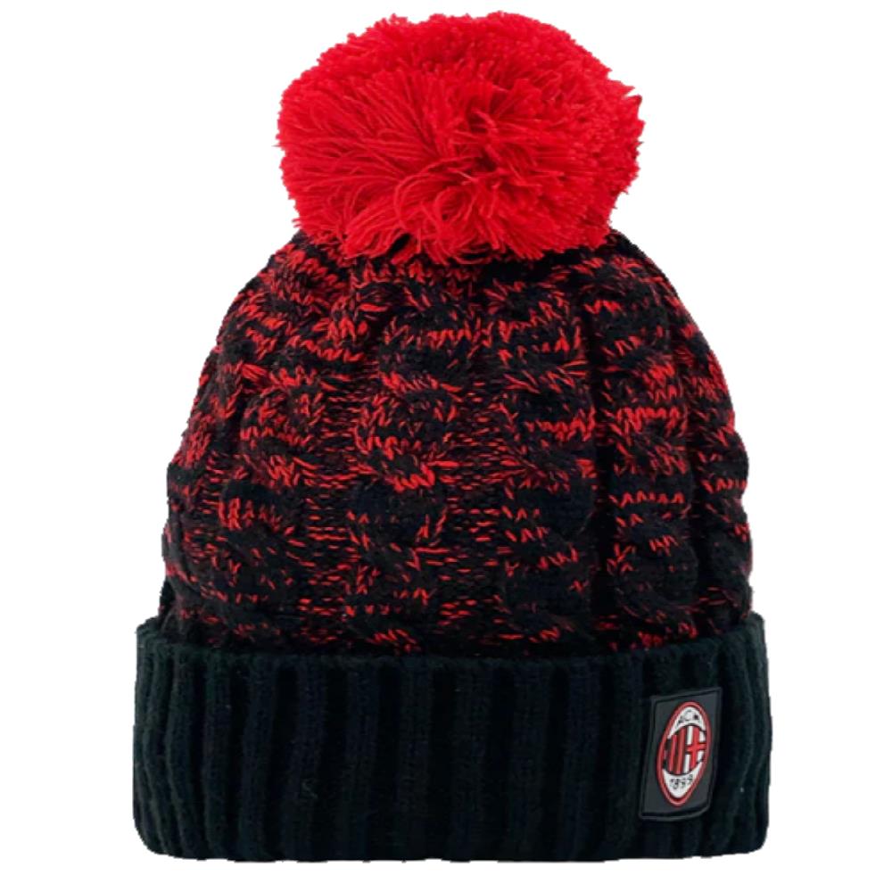 Berretto Invernale Milan Calcio con Pon Pon – Abbigliamento Ufficiale AC Milan PS 18483