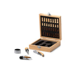 Set da Vino con Accessori e Scacchi in Bambù – Personalizzabile – PS 32952