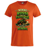 T-Shirt Nonno Russi Come Un Trattore Ma Ti Voglio Bene Piu' Del Rumore – Maglietta Personalizzabile PS 27431-A-146