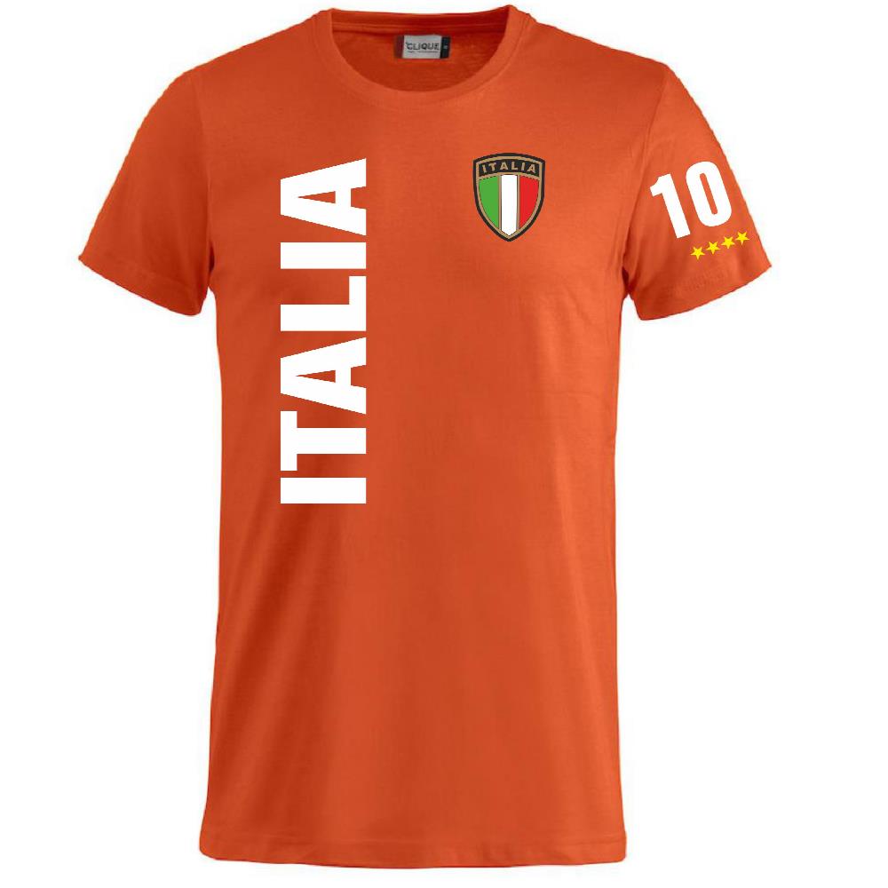 T-Shirt Italia In Cotone Personalizzabile con Nome e Numero PS 27431-A126