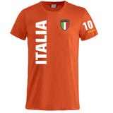 T-Shirt Italia In Cotone Personalizzabile con Nome e Numero PS 27431-A126