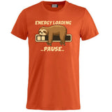 T-Shirt “Bradipo Energy Loading… Pause…” – Personalizzabile con Nome – PS 27431-A135