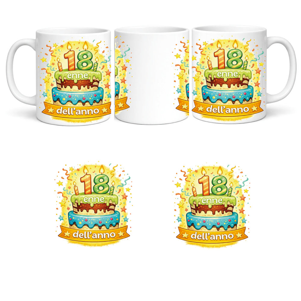 Tazza in Ceramica Torta di compleanno – Tazza Personalizzata PS 09370-0004