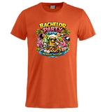 T-Shirt Addio al Celibato Bachelor Party Crew No Rules All Fun Personalizzabile con Nome PS 27431-A-40