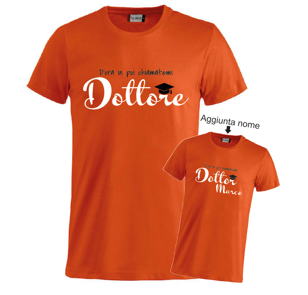 T-Shirt Laurea "Chiamatemi Dottore" Personalizzabile  – Idea regalo – PS 27431-A-150