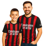 Maglia Calcio Milan Rosso Nera – Replica Ufficiale ACMILAN – Personalizzabile con Nome e Numero PS 40482