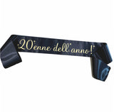 Fascia Compleanno Nera Personalizzata “18/20/30...Enne dell’Anno” – Gadget Party – PS 11447-001