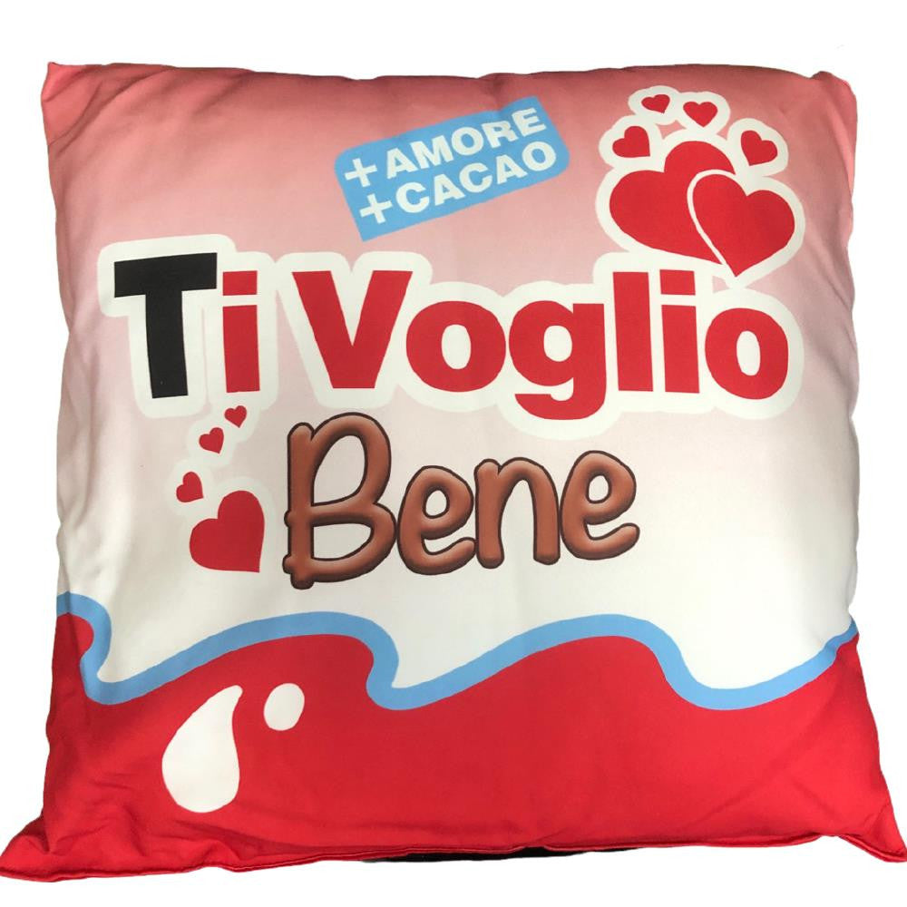 Cuscino “Ti Voglio Bene + Amore + Cacao” – Idea Regalo San Valentino – 45 x 45 cm – PS 21179
