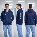 Felpa Infermiere Dottore – Felpa Uomo con Cappuccio Full Zip Personalizzabile PS 02202-002