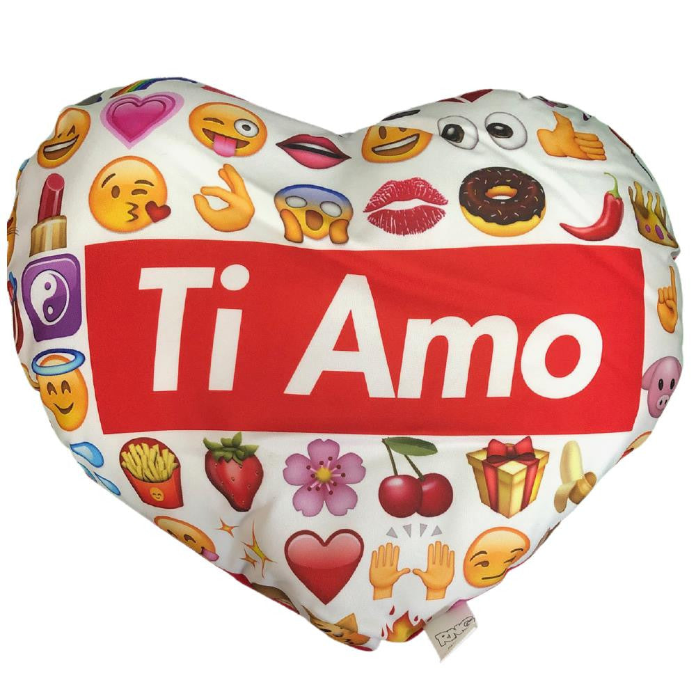 Cuscino Cuore Emoji “Ti Amo” – Idea Regalo San Valentino – 35 x 25 cm – PS 21182