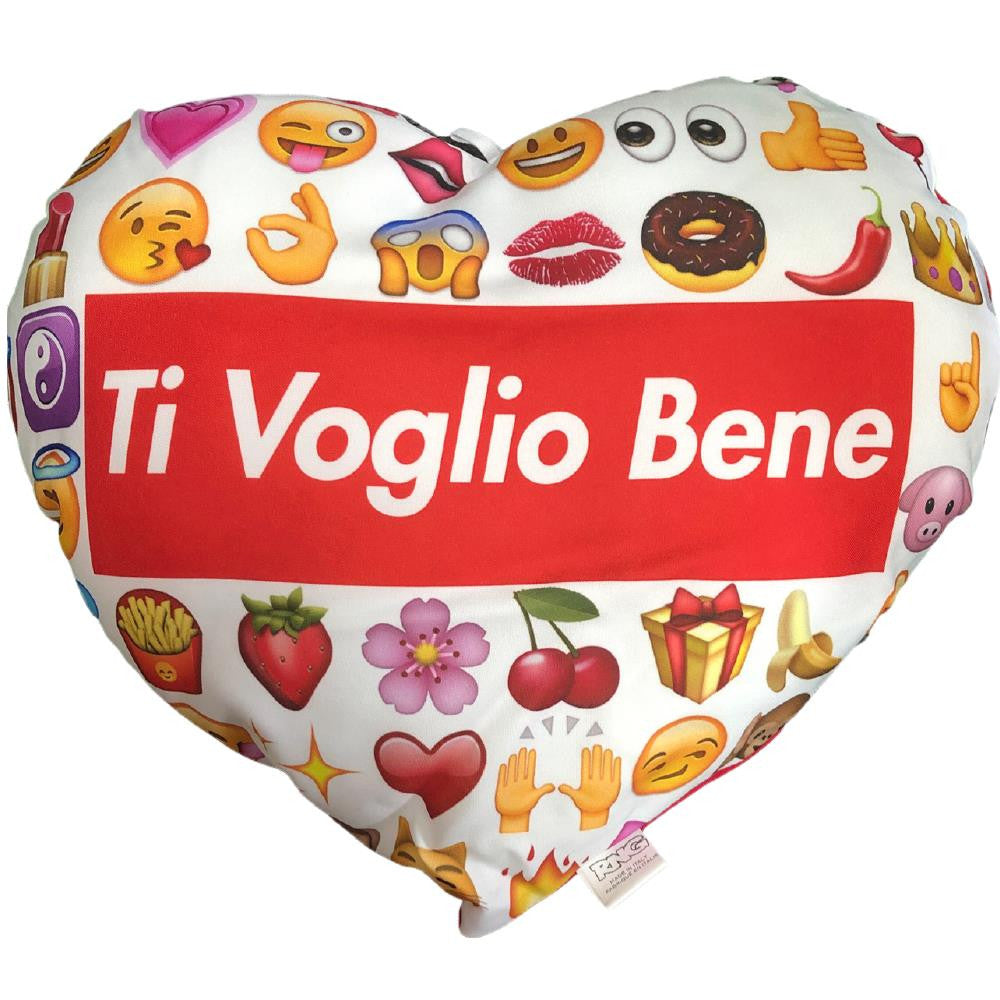 Cuscino Cuore Emoji “Ti Amo” – Idea Regalo San Valentino – 35 x 25 cm – PS 21182