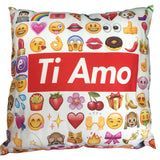 Mini Cuscino Smile “Ti Amo / Ti Voglio Bene – Super Love” con Ventosino – 13 cm – Made in Italy PS 21346