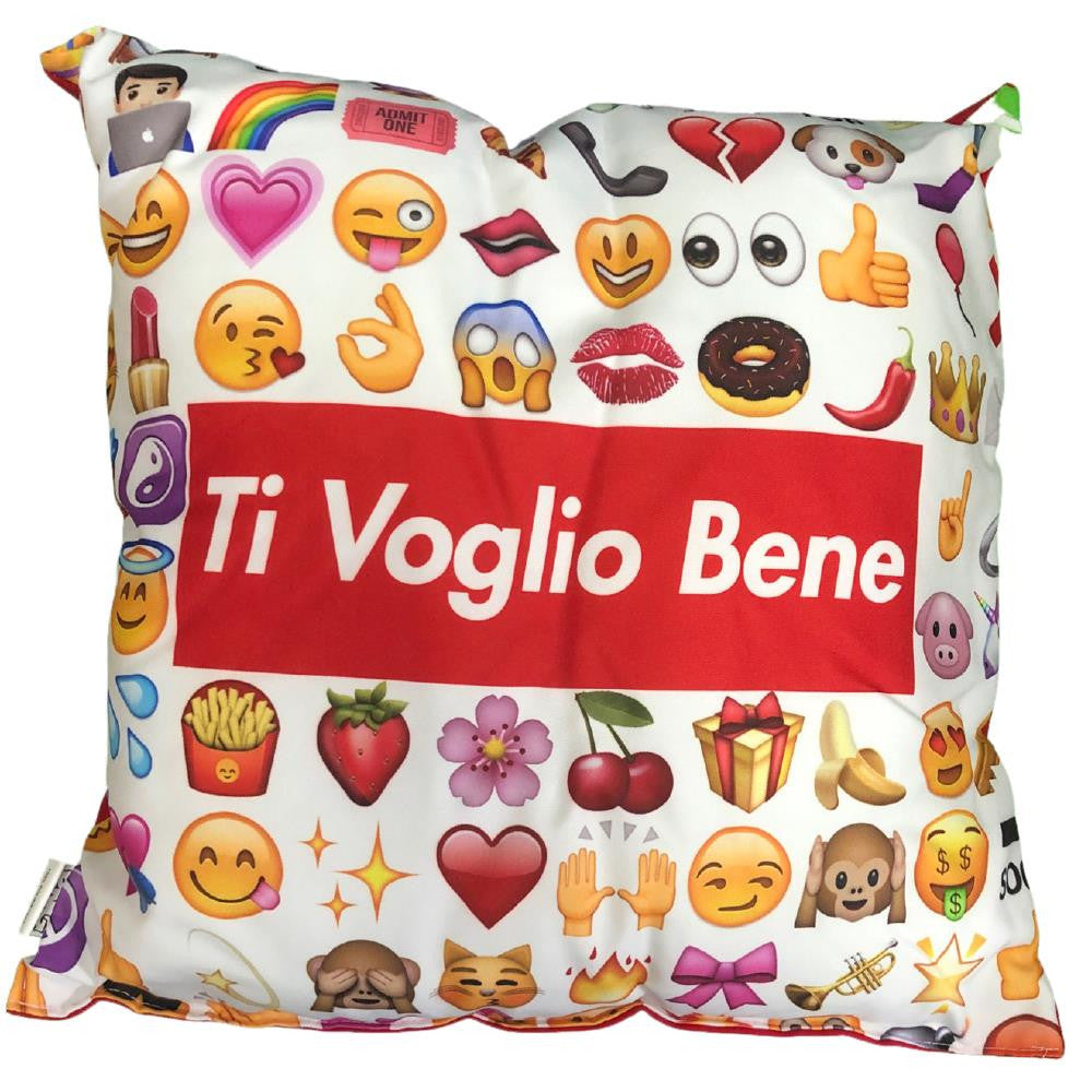 Cuscino Smile “Ti Amo/Ti voglio bene/Super Love” – Idea Regalo San Valentino – 35 x 35 cm – PS 21185