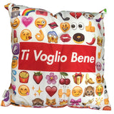 Cuscino Smile “Ti Amo/Ti voglio bene/Super Love” – Idea Regalo San Valentino – 35 x 35 cm – PS 21185