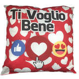 Cuscino “Ti Amo / Ti Voglio Bene” – Idea Regalo San Valentino – 40 x 40 cm – PS 21191