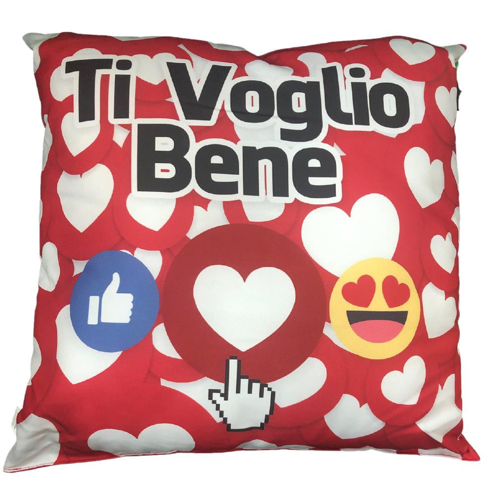 Cuscino “Ti Amo / Ti Voglio Bene” – Idea Regalo San Valentino – 40 x 40 cm – PS 21191