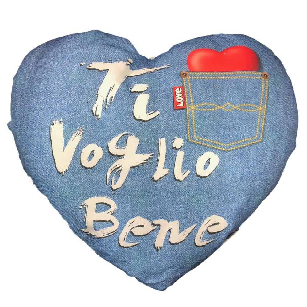 Cuscino “Ti Voglio Bene/Ti Amo/Grande Amore” Innamorati – Idea Regalo San Valentino – 35 x 30 cm – PS 21207