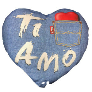 Cuscino “Ti Voglio Bene/Ti Amo/Grande Amore” Innamorati – Idea Regalo San Valentino – 35 x 30 cm – PS 21207