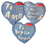 Cuscino “Ti Voglio Bene/Ti Amo/Grande Amore” Innamorati – Idea Regalo San Valentino – 35 x 30 cm – PS 21207