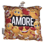 Mini Cuscino Smile “Ti Amo / Ti Voglio Bene – My Love / Mio Amore” con Ventosino – 13 cm – Made in Italy PS 21352