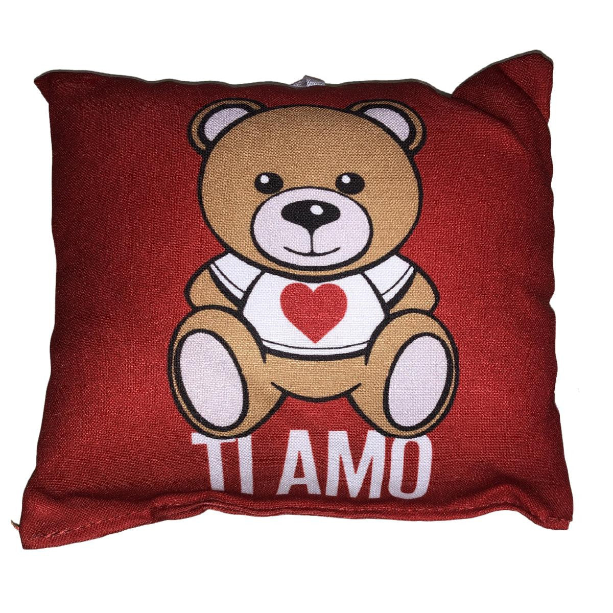Mini Cuscino “Ti Amo” Orsetto #LOVE con Ventosino – 13 cm – Made in Italy PS 21358