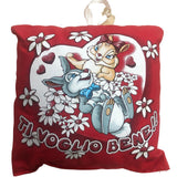Mini Cuscino “Ti Amo / Ti Voglio Bene” Coniglietti Innamorati con Ventosino – 13 cm – Made in Italy PS 21366
