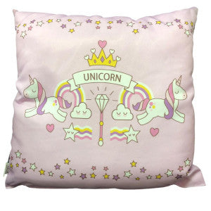 Cuscino Unicorn Rosa con Unicorni – 35 x 35 cm – PS 21483