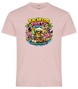T-Shirt Addio al Celibato Bachelor Party Crew No Rules All Fun Personalizzabile con Nome PS 27431-A-40