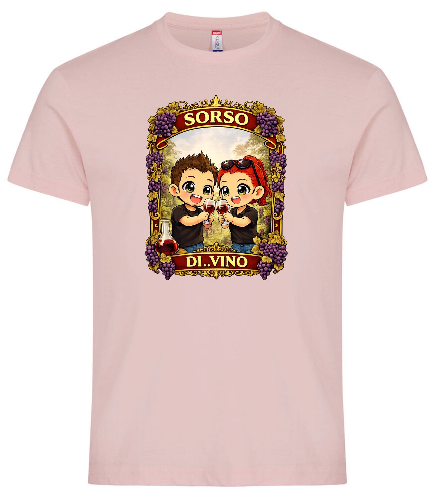 T-Shirt Divertente “Sorso di Vino” Personalizzabile con Nome – Idea Regalo per Amanti del Vino – PS 27431-A-142 PRS