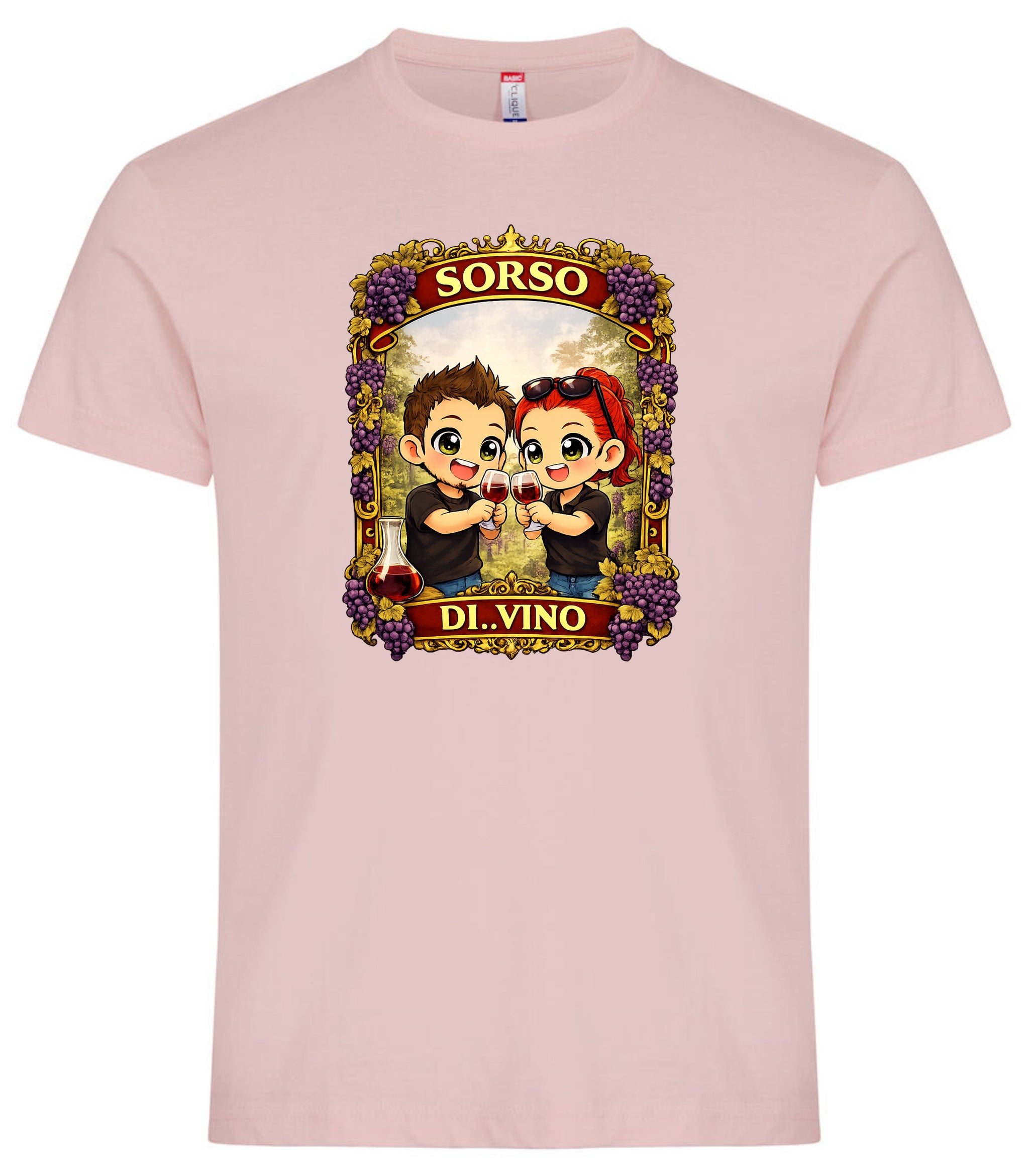T-Shirt Divertente “Sorso di Vino” Personalizzabile con Nome – Idea Regalo per Amanti del Vino – PS 27431-A-142 PRS