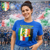 T-Shirt Calcio Inter Campioni d’Italia 2025/26 – 21 Scudetti 2 Stelle – PS 27431-INT-06