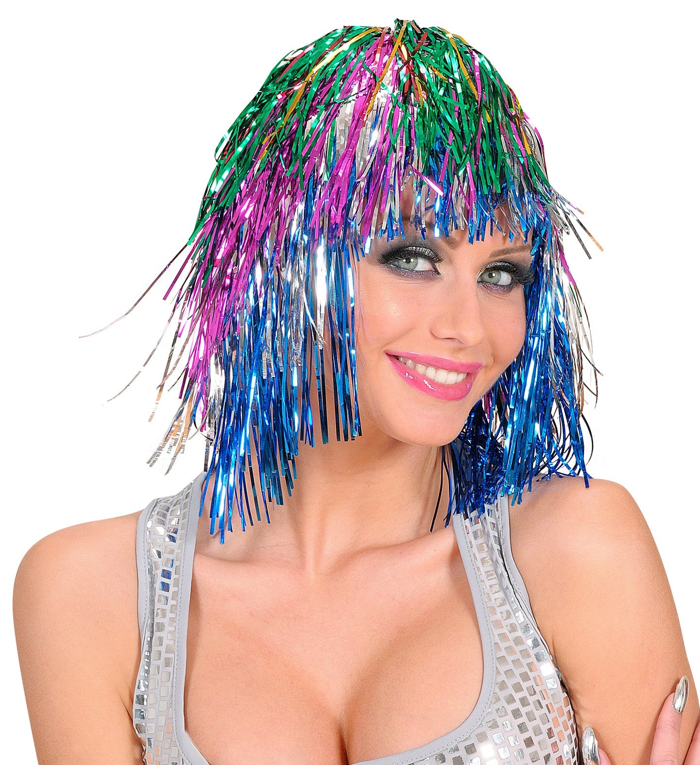 Parrucca Donna Disco Fever Lamé Glamour – Carnevale – PS 11690-BS