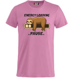 T-Shirt “Bradipo Energy Loading… Pause…” – Personalizzabile con Nome – PS 27431-A135