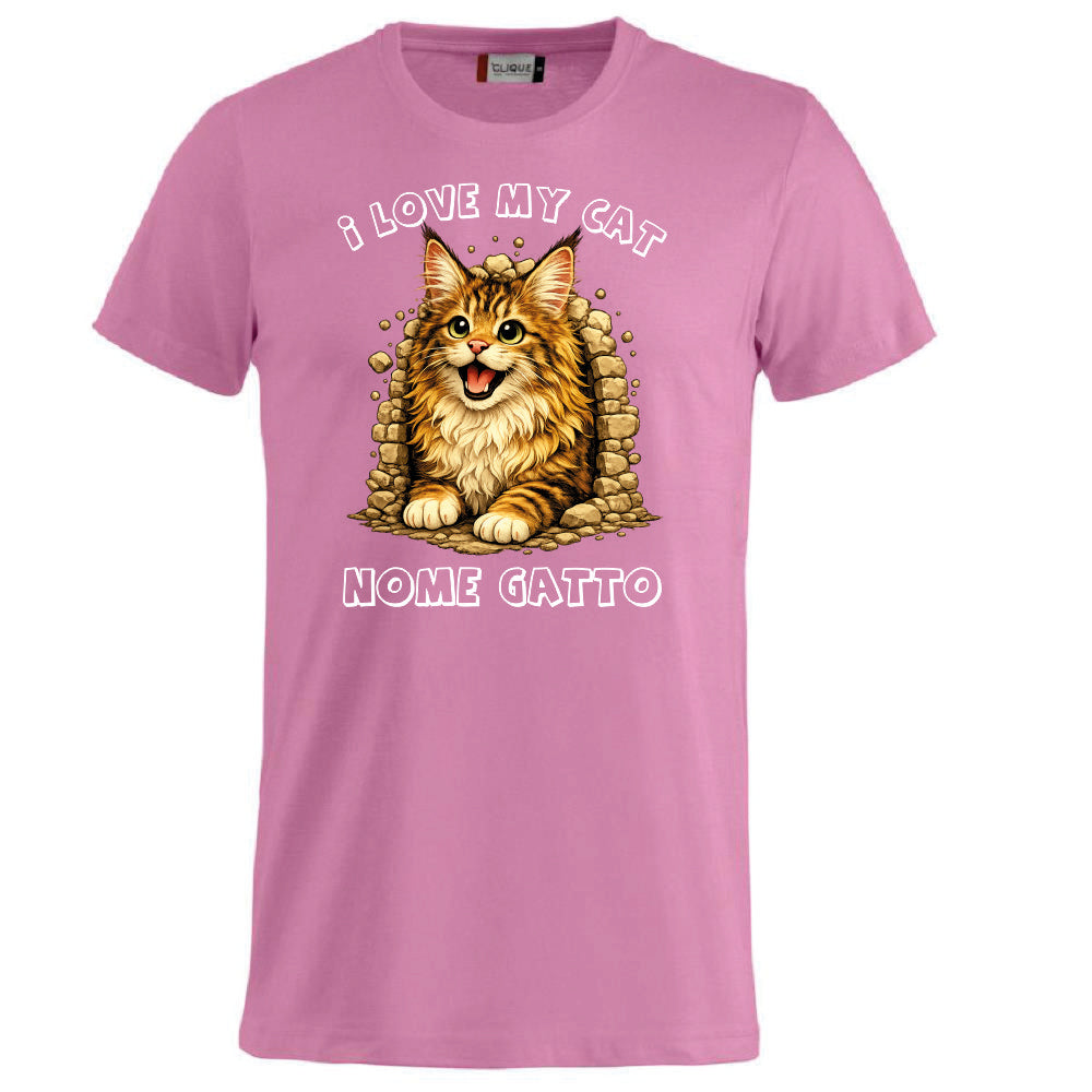 T-Shirt Personalizzata con la Grafica del Tuo Gatto e Nome – PS 27431-A-135
