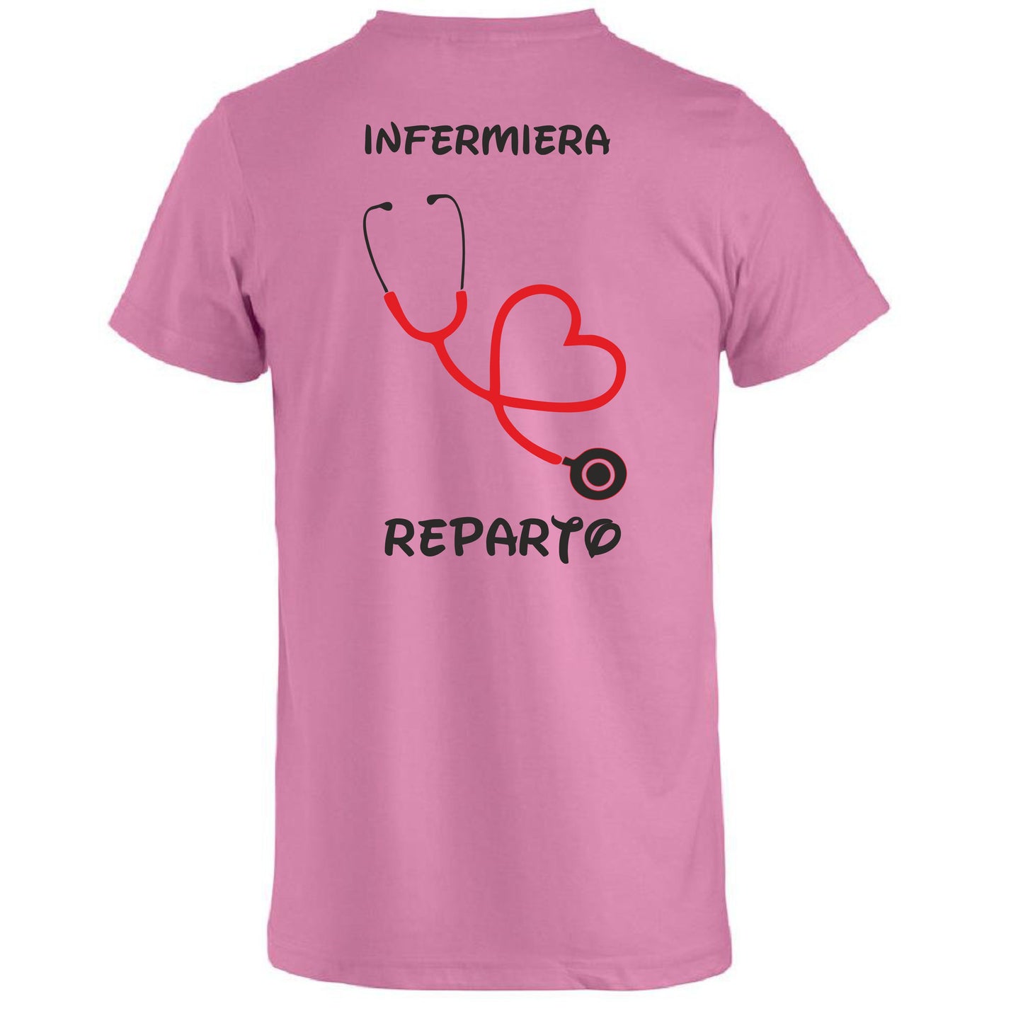 T-Shirt Personalizzabile Infermiera/Dottore/OSS con Stetoscopio Cuore – PS P 27431-A-116