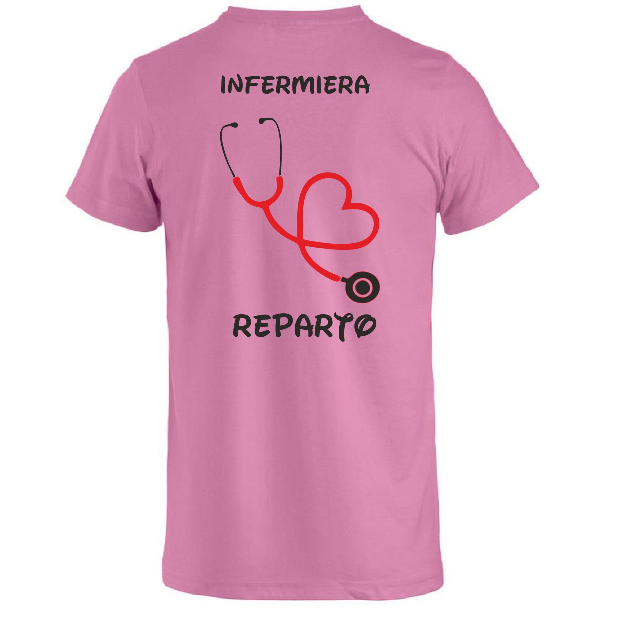 T-Shirt Personalizzabile Infermiera/Dottore/OSS con Stetoscopio Cuore – PS P 27431-A-116