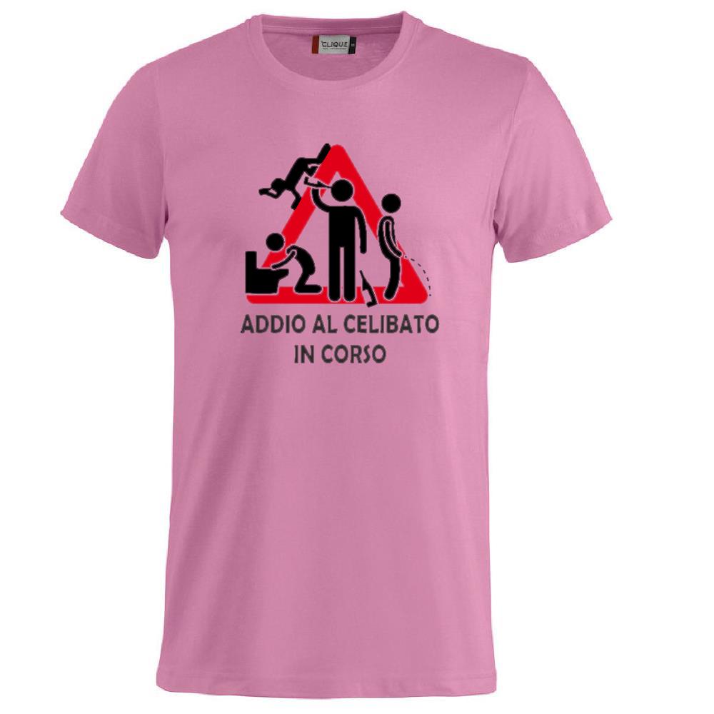 T-Shirt Addio al Celibato In Corso , Dietro  “Attenzione Ubriachi” – Maglietta Divertente con Doppia Stampa Fronte/Retro – PS 27431 - A071