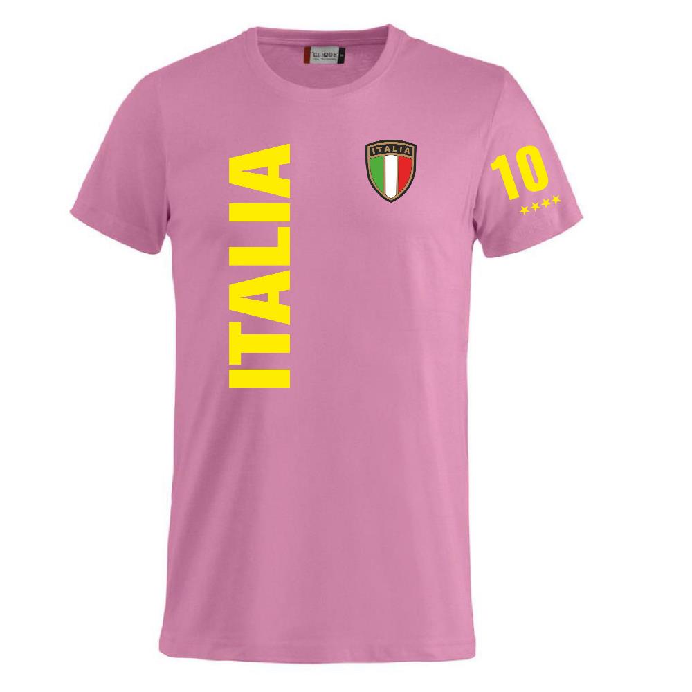 T-Shirt Italia In Cotone Personalizzabile con Nome e Numero PS 27431-A126