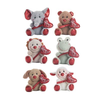 Peluche Love Orsetto Cane Ranocchia Leone Elefante Pecora Coniglio – Llopis 15 cm PS 25225