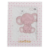 Baby Blanket Elephant Green Coperta Ricamata Double Face – 100 × 75 cm PS 25230