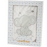 Baby Blanket Elephant Green Coperta Ricamata Double Face – 100 × 75 cm PS 25230